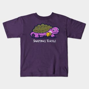 Snapping Turtle Funny Cute Superhero Villain Parody Kids T-Shirt